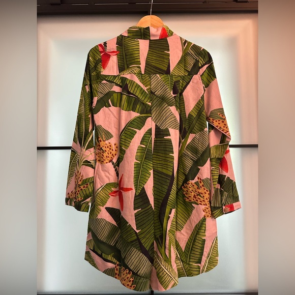NWT FARM RIO Pink Banana Leaves Romper - Picture 4 of 7